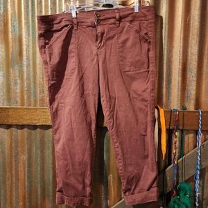 Torrid dark rose aviator ankle pant